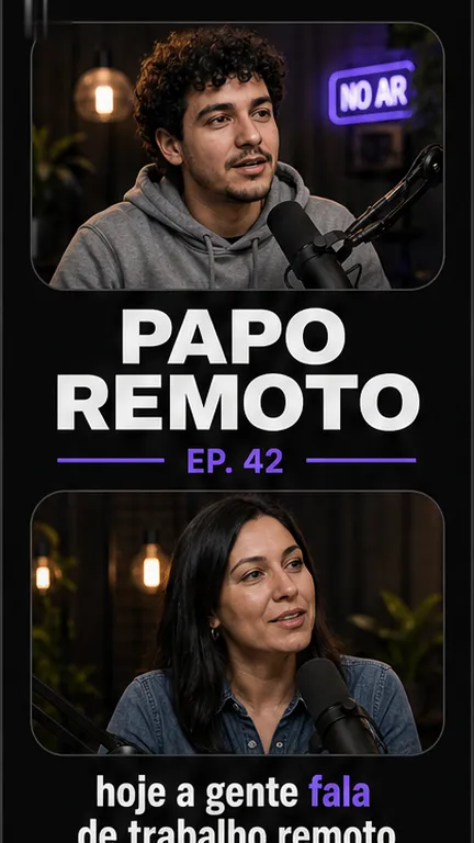 Primeira tela do estilo Estúdio de podcast